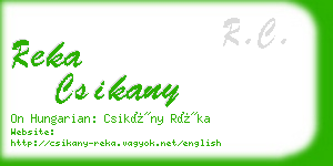 reka csikany business card